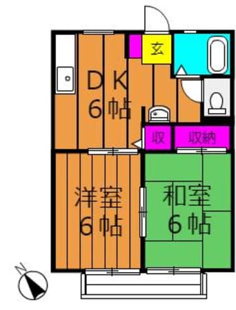 間取図 吉備線<桃太郎線>/東総社駅 徒歩4分 1階 築37年