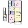 井原鉄道井原線/川辺宿駅 徒歩16分 2階 築6年 2LDKの間取り