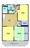 伯備線/総社駅 徒歩16分 3階 築22年 3DKの間取り