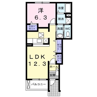 間取図 山陽本線（中国）/新倉敷駅 徒歩24分 1階 築19年