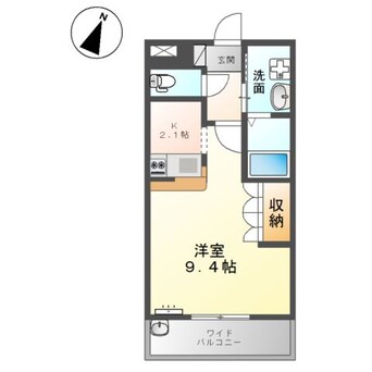 間取図 山陽本線（中国）/倉敷駅 バス25分福田中学校下車:停歩4分 2階 築14年