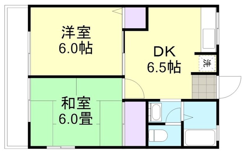 間取図 山陽本線（中国）/新倉敷駅 徒歩20分 2階 築27年