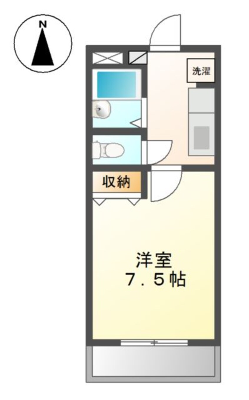 間取図 山陽本線（中国）/倉敷駅 バス9分沖下車:停歩6分 2階 築29年