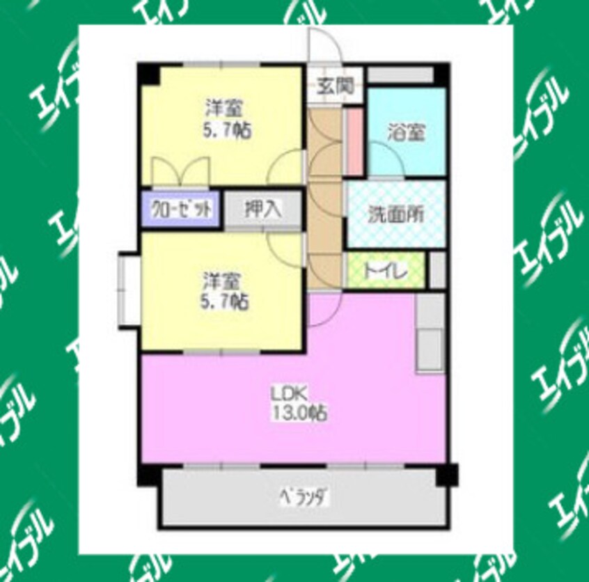 間取図 レージュ原
