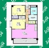 レージュ原 2LDKの間取り