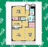 フローラ池上台 2LDKの間取り