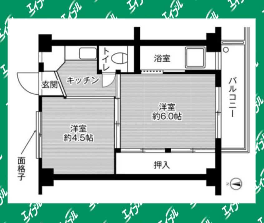 間取図 ビレッジハウス向山5号棟