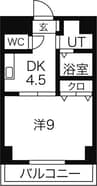 名古屋市営地下鉄名城線/西高蔵駅 徒歩10分 4階 築25年 1DKの間取り