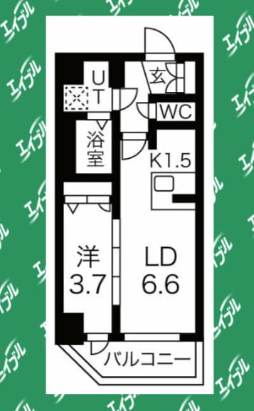 間取り図 名古屋市営地下鉄鶴舞線/上前津駅 徒歩6分 2階 築3年