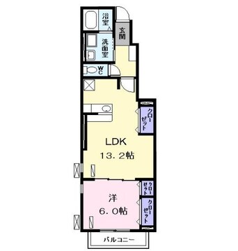 間取図 アンジュ　八田