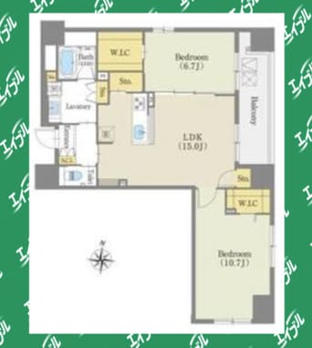 間取図 ルーエ錦