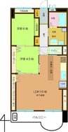 中央本線<中央西線>/名古屋駅 徒歩6分 7階 築44年 2LDKの間取り