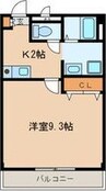 名鉄名古屋本線/栄生駅 徒歩5分 3階 築18年 1Kの間取り