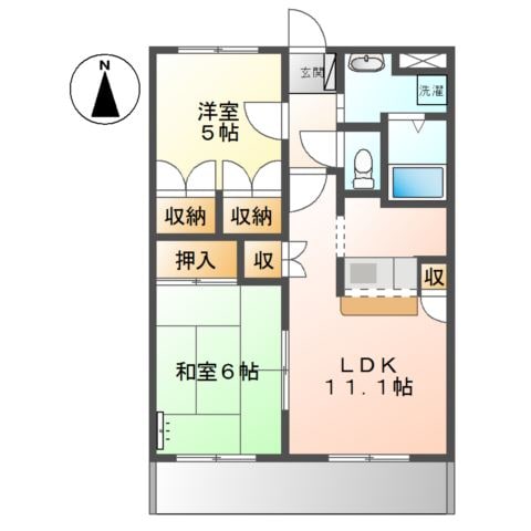 間取り図 近鉄名古屋線/伏屋駅 徒歩10分 1階 築25年