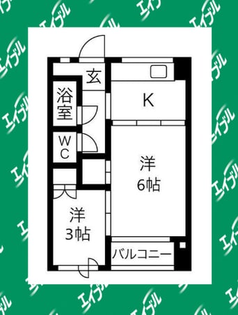 間取図 名古屋市営地下鉄東山線/千種駅 徒歩6分 5階 築40年