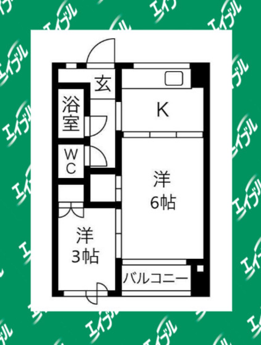 間取図 名古屋市営地下鉄東山線/千種駅 徒歩6分 5階 築40年