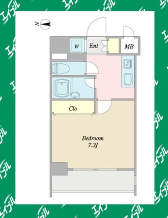 間取図 名古屋市営地下鉄桜通線/太閤通駅 徒歩3分 4階 築19年