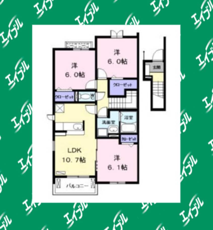 間取図 関西本線（東海）/春田駅 徒歩37分 2階 築12年