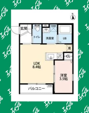 間取図 近鉄名古屋線/黄金駅 徒歩10分 2階 1年未満