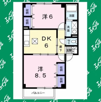 間取図 サンコリ－ヌ　Ａ