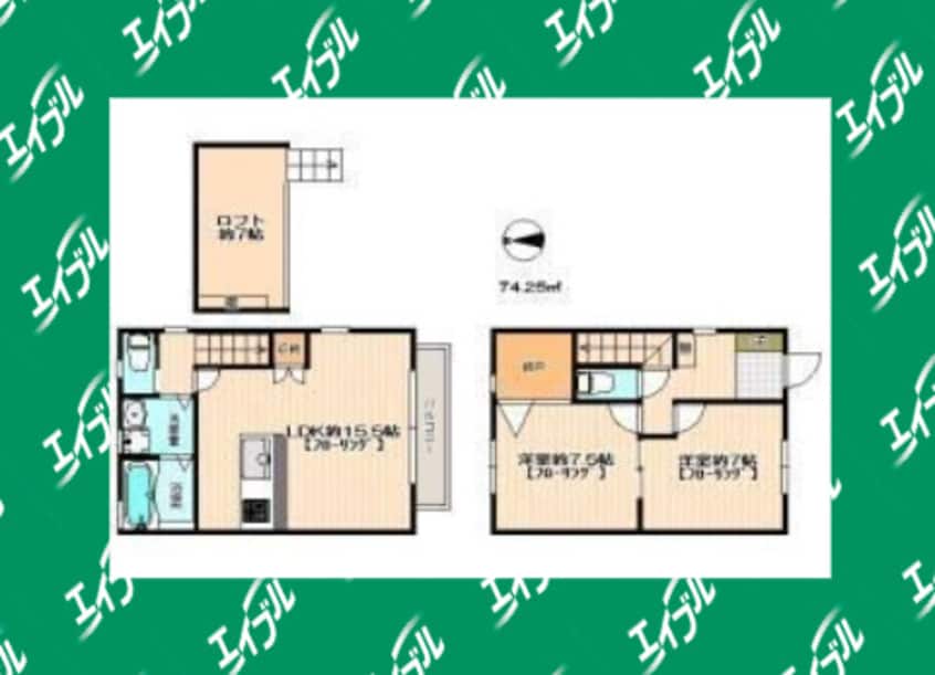 間取図 関西本線（東海）/春田駅 徒歩14分 1-2階 築21年
