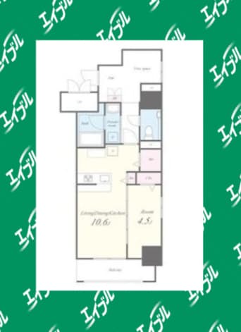 間取図 名古屋市営地下鉄名城線/久屋大通駅 徒歩5分 8階 築1年