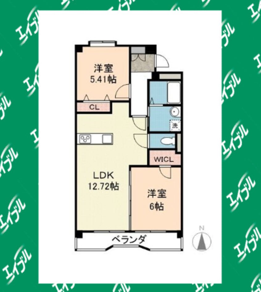 間取図 名古屋市営地下鉄東山線/本郷駅 徒歩37分 4階 築44年