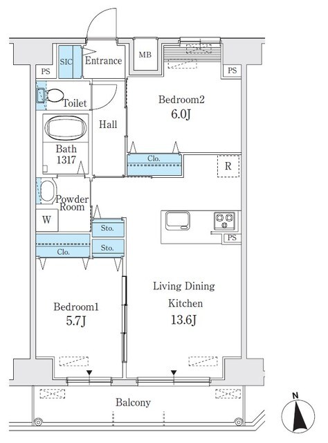 間取り図 プレイズシード浄心