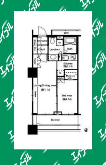 間取図 近鉄名古屋線/近鉄名古屋駅 徒歩11分 5階 築19年