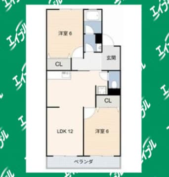 間取図 名鉄名古屋本線/一ツ木駅 徒歩17分 2階 築40年