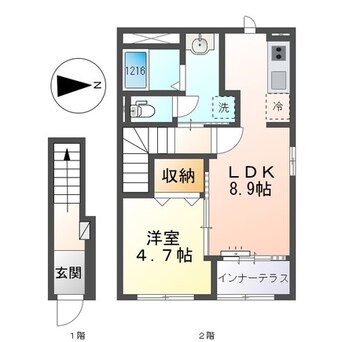 間取図 関西本線（東海）/春田駅 徒歩11分 2階 1年未満