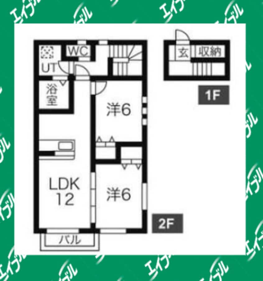 間取図 名鉄常滑線・空港線/道徳駅 徒歩3分 2階 築12年