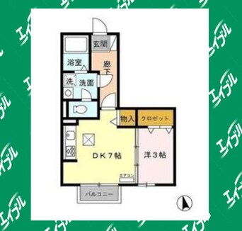 間取図 名鉄常滑線・空港線/常滑駅 徒歩15分 1階 築21年