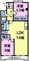 レジデンス清里 2LDKの間取り