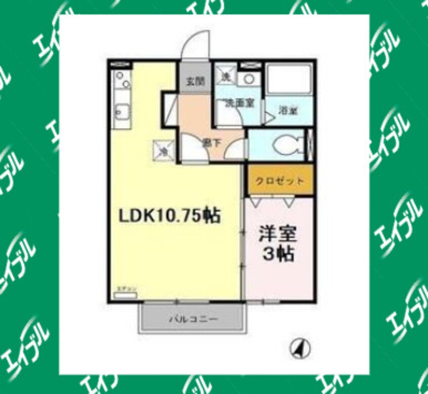 間取図 名鉄常滑線・空港線/榎戸駅 徒歩15分 2階 築19年
