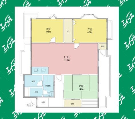 間取り図 名古屋市営地下鉄東山線/上社駅 徒歩21分 2階 築41年
