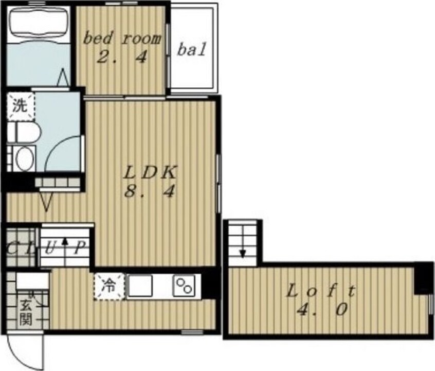 間取図 東海道本線/名古屋駅 徒歩8分 1階 築12年