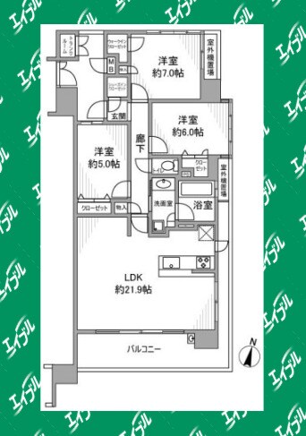 間取図 ライオンズ南大高ディアクオーレ
