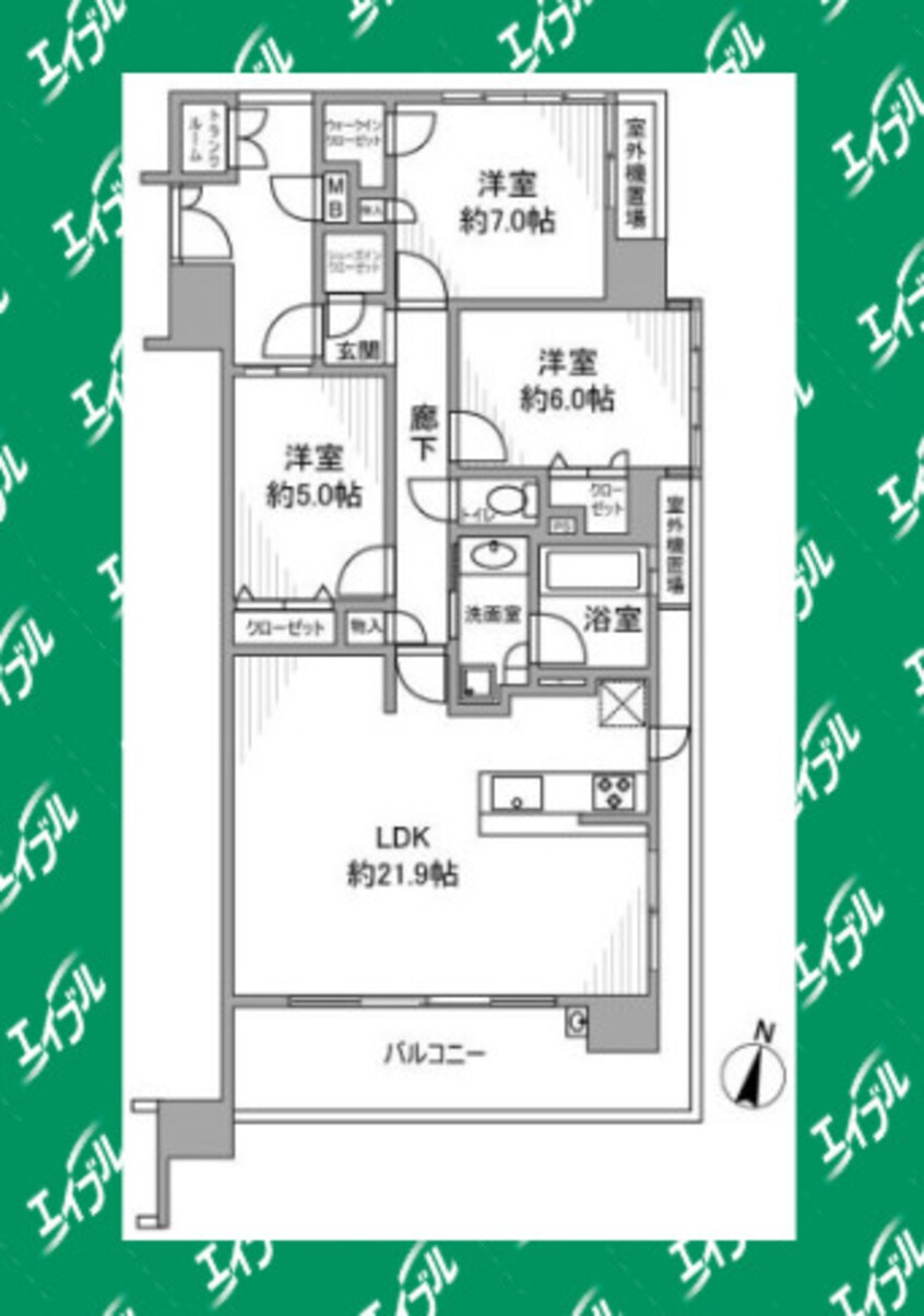間取図 ライオンズ南大高ディアクオーレ