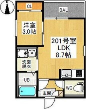 間取図 名古屋市営地下鉄東山線/中村公園駅 徒歩6分 2階 築8年