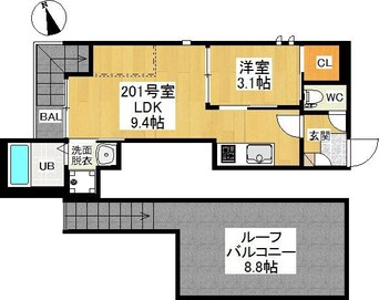 間取図 名古屋市営地下鉄東山線/八田駅 徒歩10分 2階 築7年