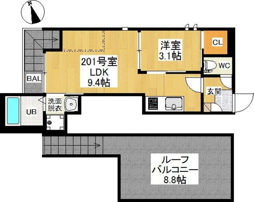 間取図 名古屋市営地下鉄東山線/八田駅 徒歩10分 2階 築7年