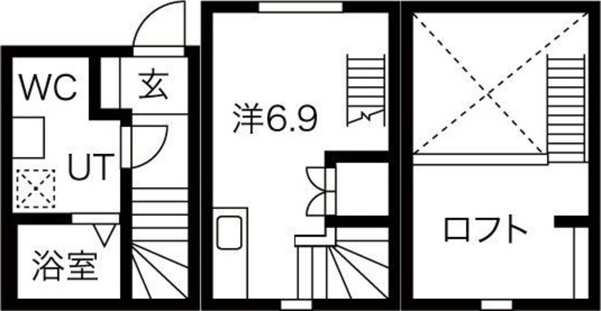 間取図 近鉄名古屋線/黄金駅 徒歩6分 1階 築7年