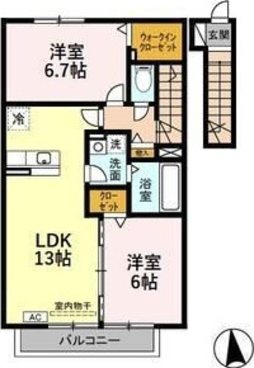 間取図 名古屋市営地下鉄東山線/中村公園駅 徒歩20分 2階 築15年