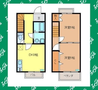間取図 名鉄常滑線・空港線/常滑駅 徒歩28分 1-2階 築27年