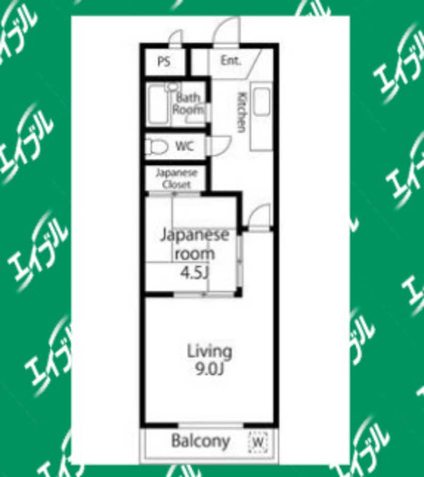 間取図 名鉄名古屋本線/中京競馬場前駅 徒歩18分 9階 築37年