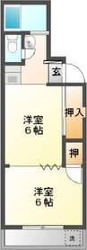 名古屋市営地下鉄鶴舞線/大須観音駅 徒歩2分 3階 築47年 2Kの間取り