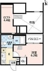 名鉄犬山線/中小田井駅 徒歩6分 1階 築7年 1Kの間取り