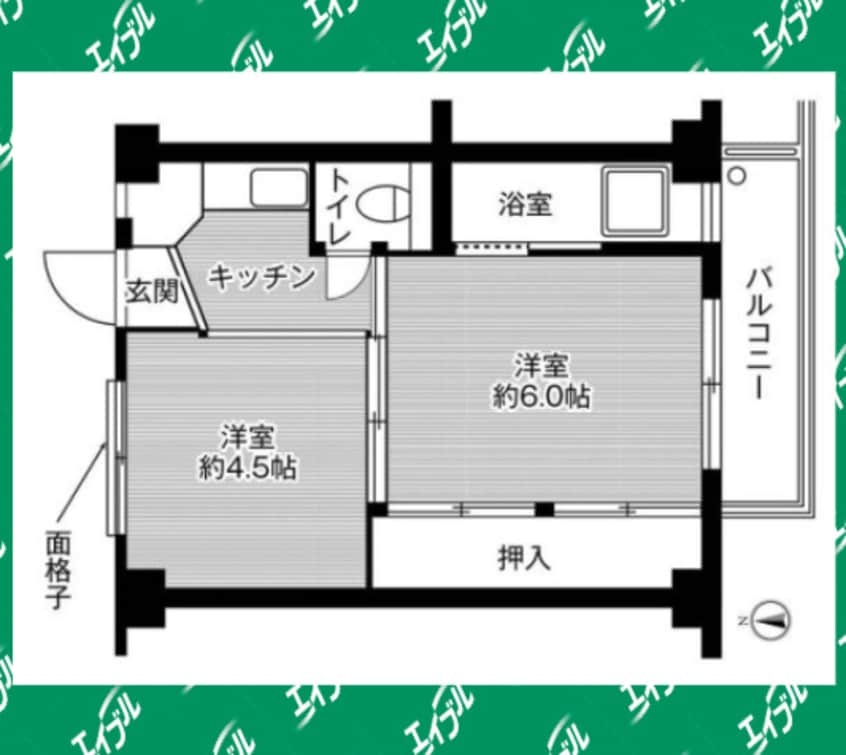 間取図 ビレッジハウス山中2号棟