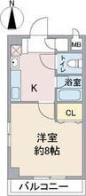 名古屋市営地下鉄鶴舞線/上小田井駅 徒歩11分 2階 築22年 1Kの間取り